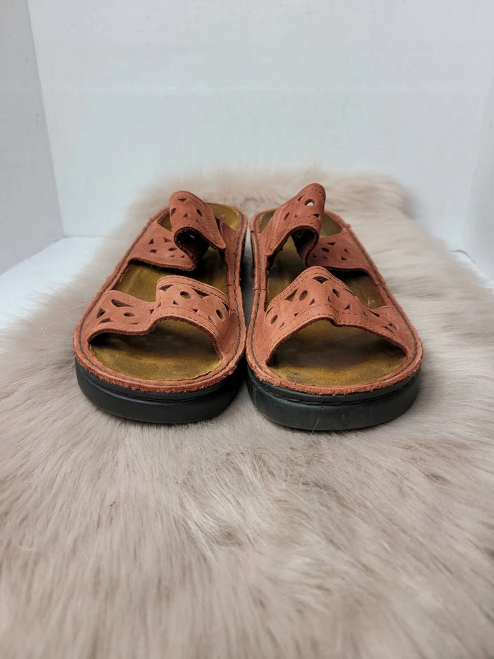 Sandalias Naot Marrón Filigrana Deslizable Cuña Plataforma Correa Mujer Zapatos Talla 10 Foto 2 de 4