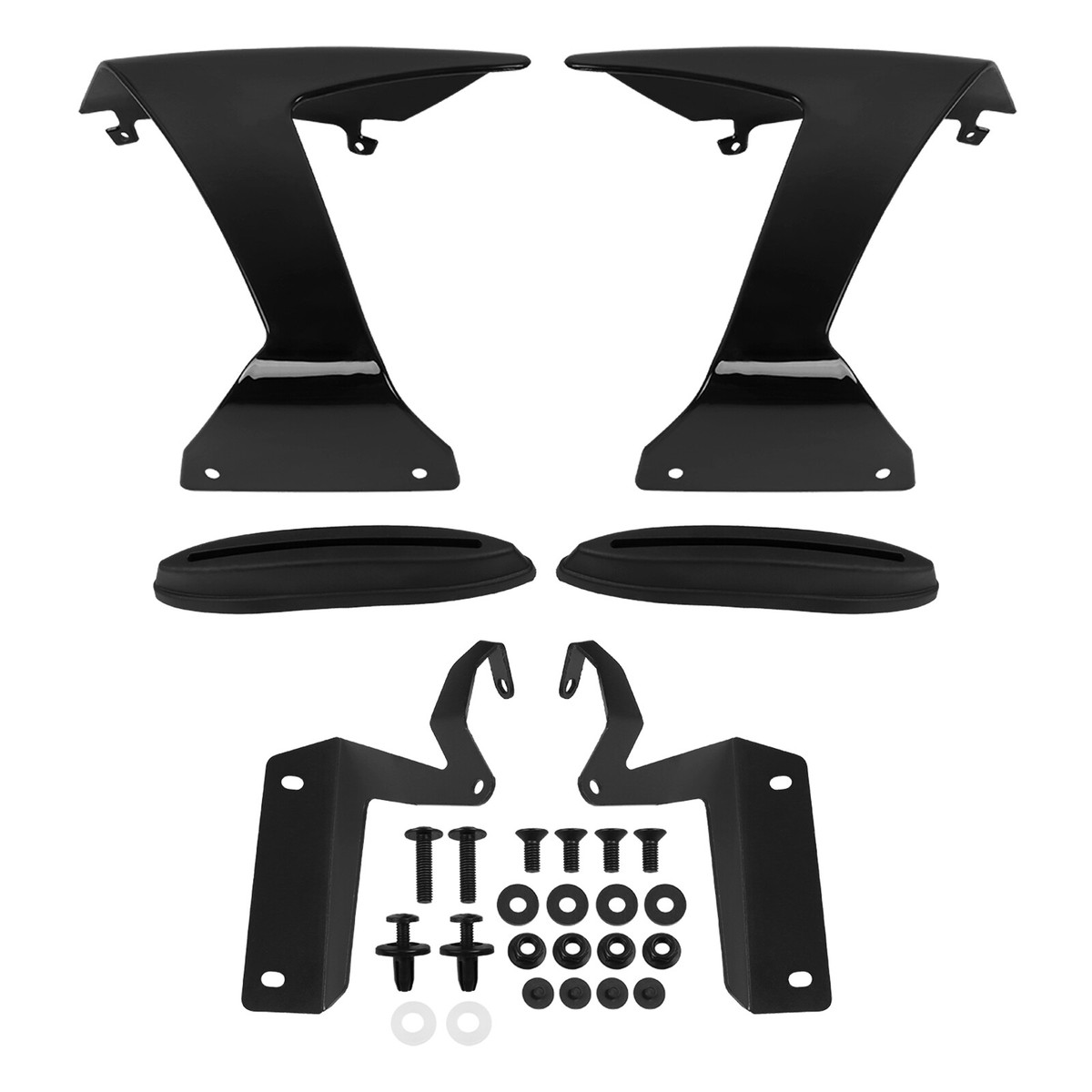 専用 お鼻 Front Fairing Winglets Beak Nose Extender For Kawasaki Ninja ZX-6R
