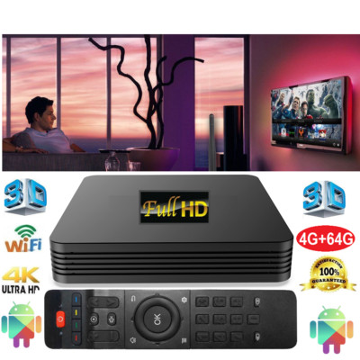 ANDROID TV Box 4GB  DDR3 + 64GB 4k  Wifi 2.4GHz + 5.8GHz  H.26 Andriod BOX
