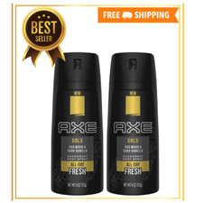 Axe Gold Oud Wood and Dark Vanilla Deodorant Body Spray 4.0 oz Pack of 2 ......