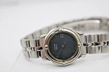 Citizen Elegance 1010-H15050 Silver Tone Quartz Ladies Watch 7.25" New Bat