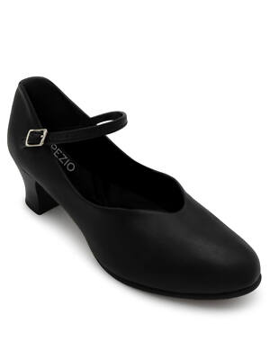Capezio 550 Junior Footlight Charakter Bühnenschuh 1,5'' Absatz schwarz