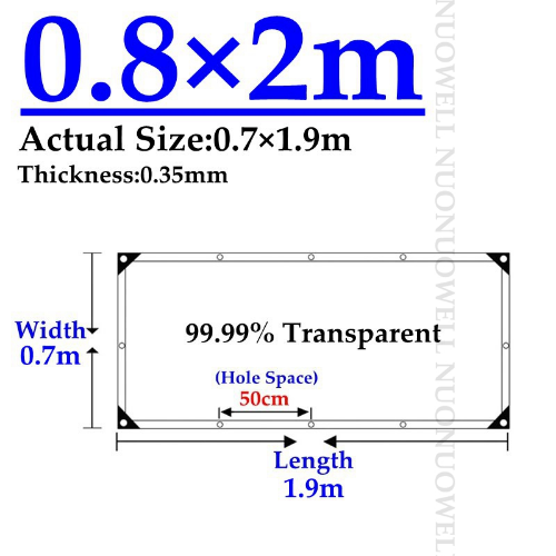 Lona PVC Transparente 0.35mm 99.9% Balcón Impermeable Valla Red Impermeable - Imagen 8 de 40
