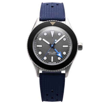 Undone Basecamp Explorer Automatik Titan Schwarz Blau Silikon Herrenuhr