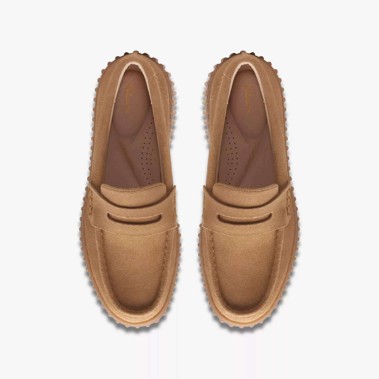 Mocassini nuovi con scatola Clarks donna TORHILL PENNY marrone chiaro pelle scamosciata