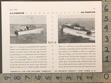 1936 BOAT WATERCRAFT ACF YACHT SPORT OUTDOOR MARINE NAUTICAL CRUISER AD A-2419