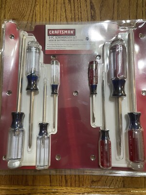 Craftsman Screwdriver Set, New USA, Slotted & Phillips, 8 Piece Set, 47136