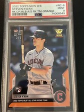 2022 Topps Now #RC-8 All Star Rookie Team ORANGE Steven Kwan RC  PSA 9 SP 2/5