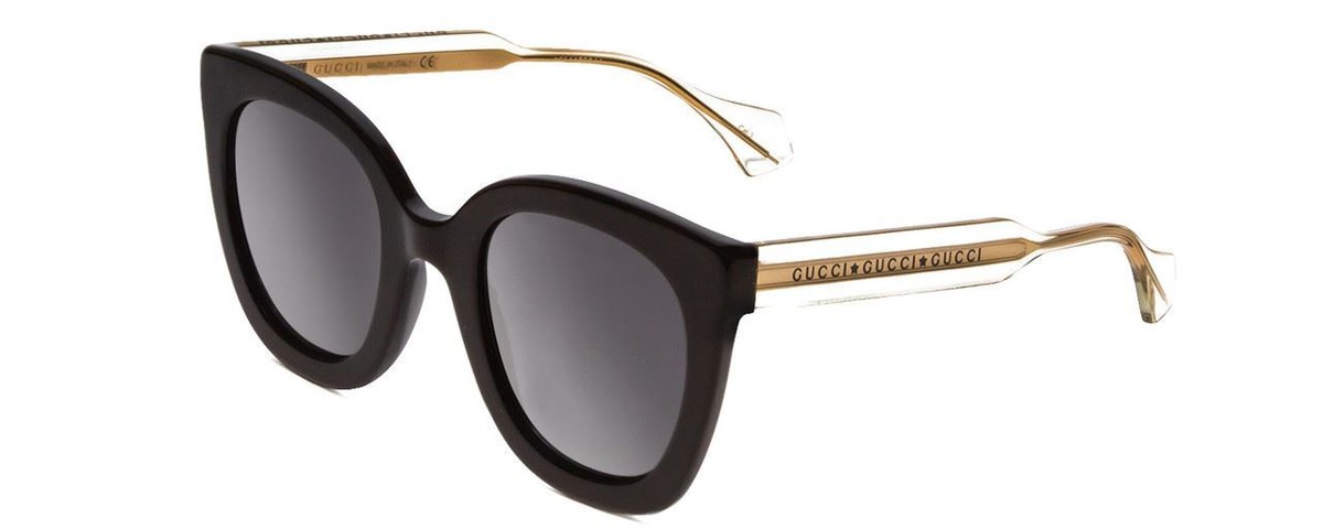 GUCCI サングラス GG0564S GUCCI GG0564S Women Cateye Sunglasses in Gloss Black Crystal