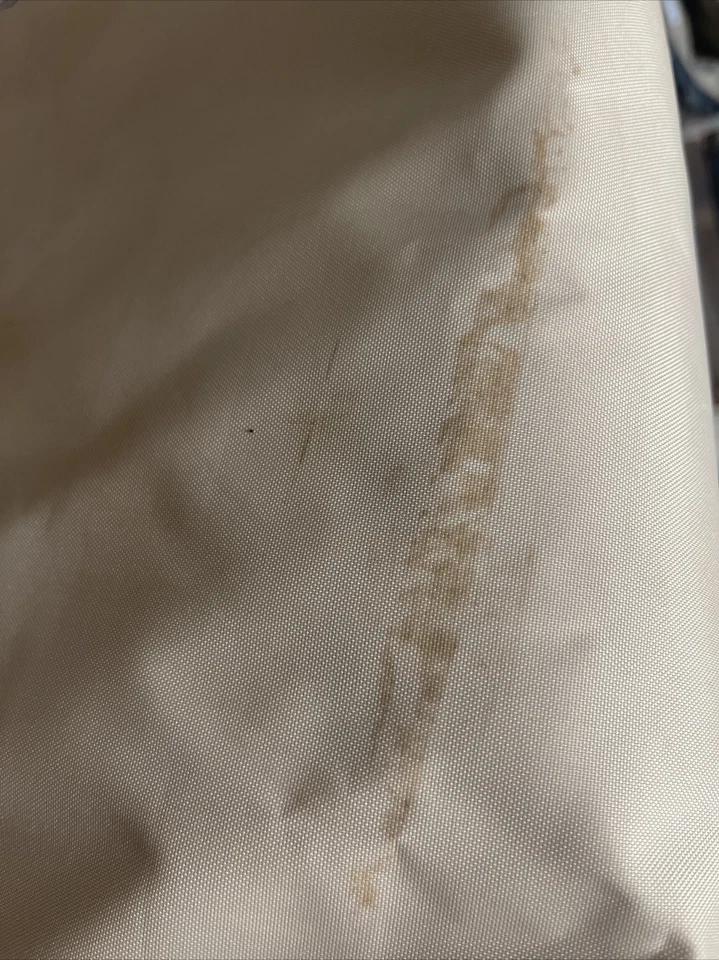 Brioni Kleidersack beige grau Borte rot bestickt Etikett Reißverschluss Druckknopf - MAKELIG - Bild 3 von 4