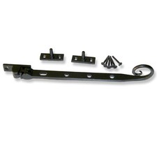 Black Cast Iron Traditional Monkey Curly Tail Window Casement Stays or Handles