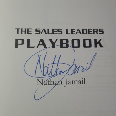The Sales Leaders Playbook Nathan Jamail Hardcover Autographed SIGNED GOOD