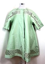 Temperley London Green Long Sleeve Overcoat Swing Coat Dress Small 24 Uk 8