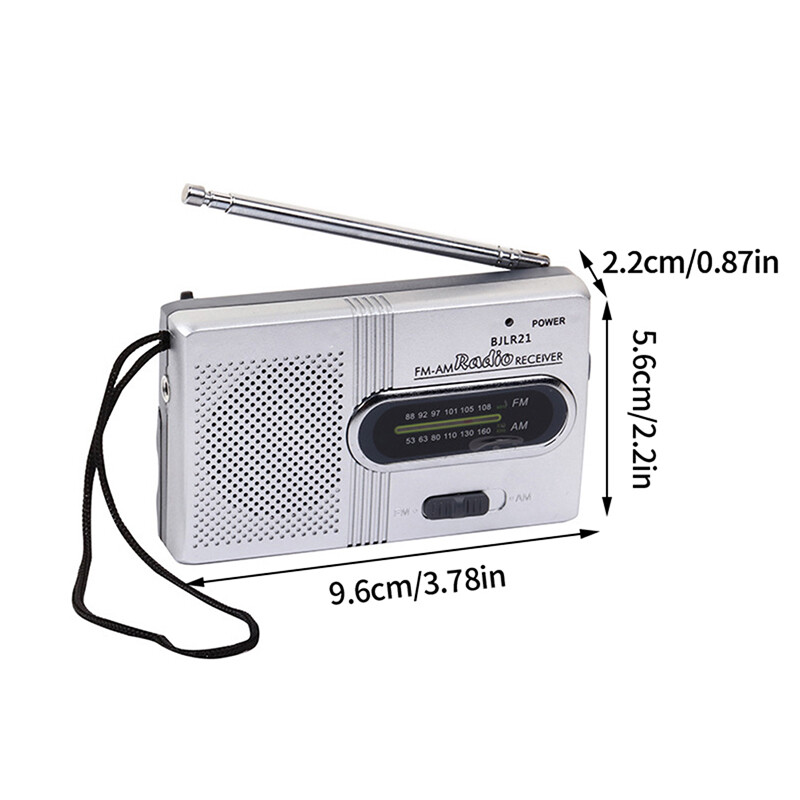 Portable Mini Radio Handheld AM FM Music Player Speaker Outdoor Stereo ...