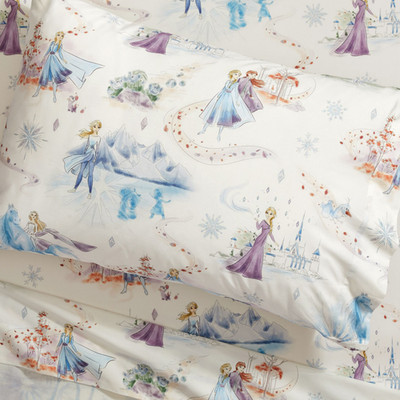 Pottery Barn Kids Disney Frozen Enchanted Forest Organic Cotton Sheet Set Twin