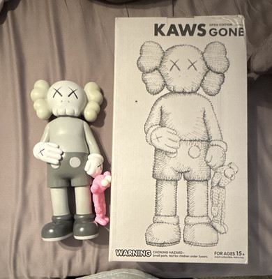KAWS Gone Companion Figurine Gray/White/Pink Boxed Matte Plastic 11in 2020