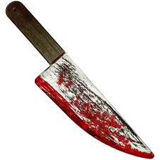 Halloween's Best 16.5 Inch Fake Knife with Blood Effects - Safe Lightweight