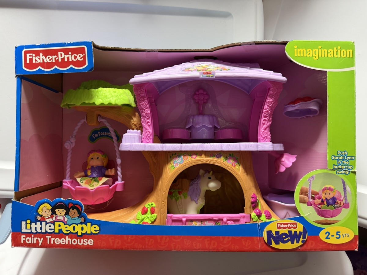 Fisher Price Little People Fairy Treehouse Bendable Sarah Unicorn