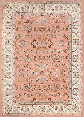 Hand Tufted Nz Wool Color Caramel Cream/Undyed White Design Handmade Carpet Rug