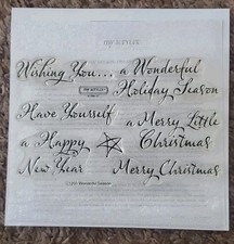 Close To My Heart Acrylic Stamp Set C1293 Wonderful Season