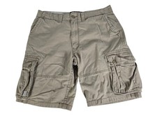 Signature by Levi Cargo Shorts Mens 36 Beige Multi Pocket Khak Utility