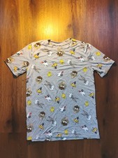 Looney Tunes T-shirt All Over Print Sz S Bugs Daffy Sylvester Marvin Heads Taz