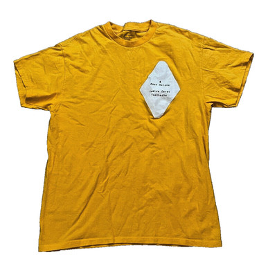 Rare Post Malone Twelve Carat Toothache Minimal Yellow Butterfly T-Shirt Mens M