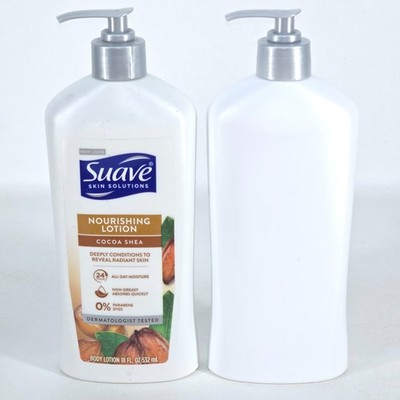 2x Suave Skin Solutions Cocoa Shea Nourishing Lotion 18 oz Pump Bottle Deadstock