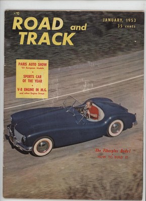 Road and Track January 1953 Paris Auto Show Sports Car of the Year Magazine