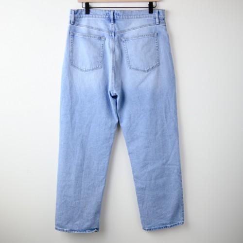 LOFT The Straight Leg Jeans Womens 31 / 12 High Waist Light Wash Cotton Normcore - Picture 5 of 10
