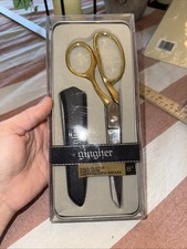 Gingher Scissors Gold Plated Handle 8  Knife Edge Dressmaker  s Shears