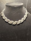 Monet  RETRO 1980's Shiny Silver Choker Necklace 15" + VIntage — photo 2