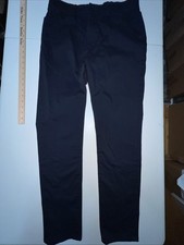 uniqlo pants men large waist 33-36 x 31 Navy blue drawstring stretch