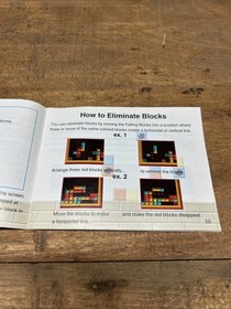 Nintendo Tetris 2 NES Original Instruction Booklet Manual