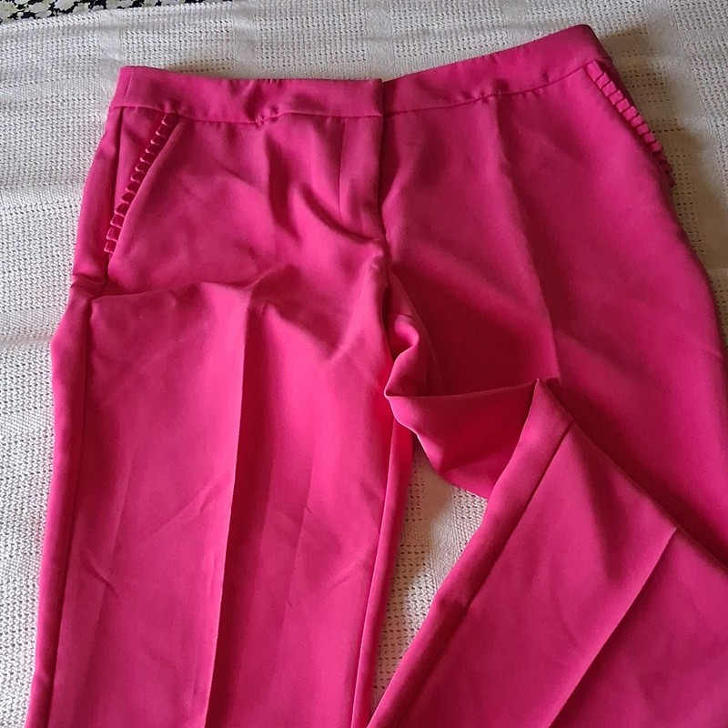 Zac & Rachel Petite Pink Dress Pants, 32 W, 40 H, Poly Span Blend Size 6p