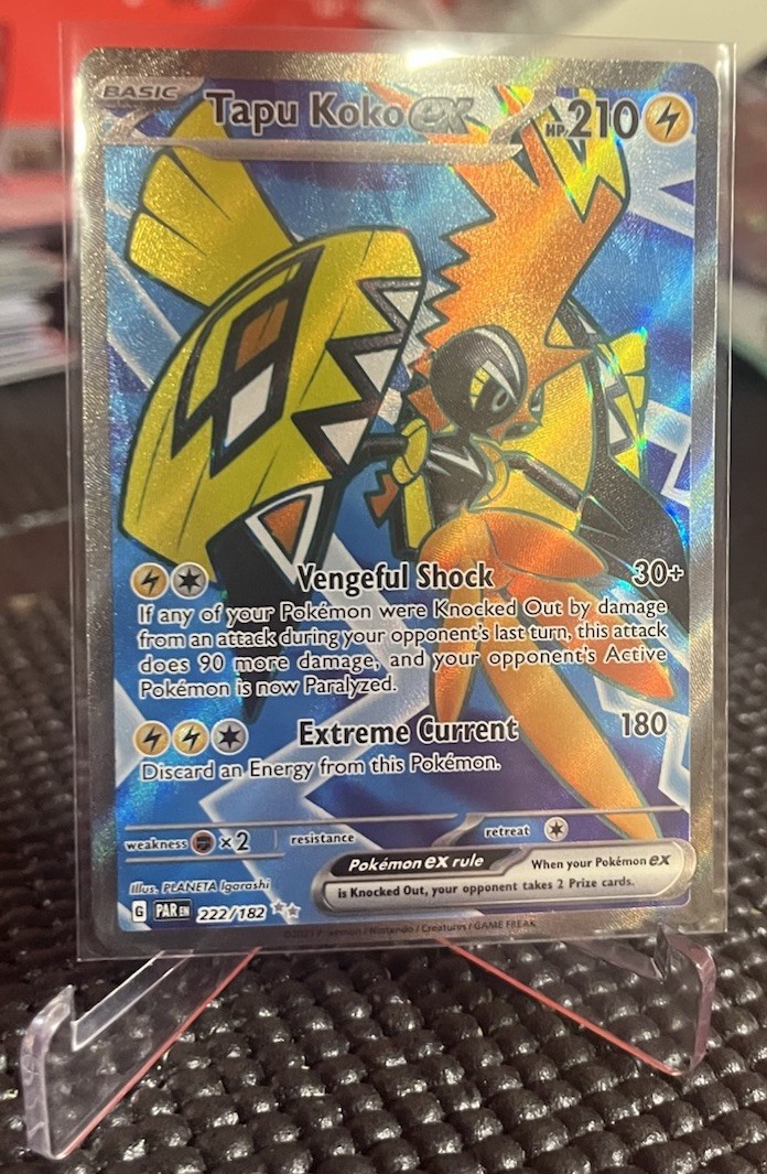 2023 Pokemon Paradox Rift 222/182 Tapu Koko ex Near Mint