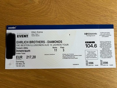 3x Ehrlich Brothers Golden Tickets - Diamonds, Berlin, 09.05.2026, 19:00