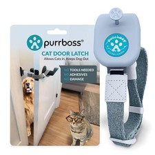 Adjustable Cat Door Latch to Keep Rooms Accessible for Pets, Dog-Proof Pet Ga...