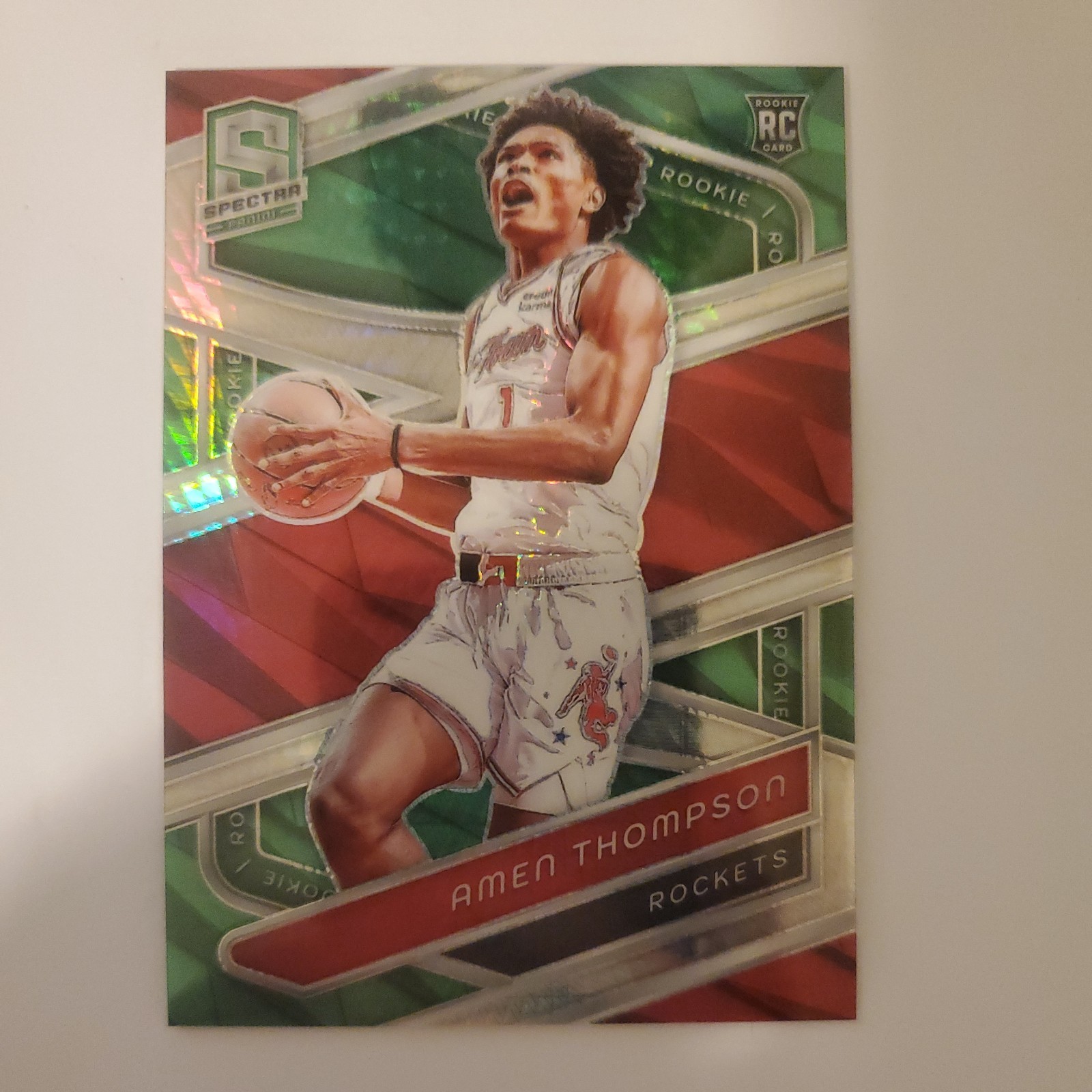 2023-24 Panini Spectra Amen Thompson #150 International Green /75 - Rockets