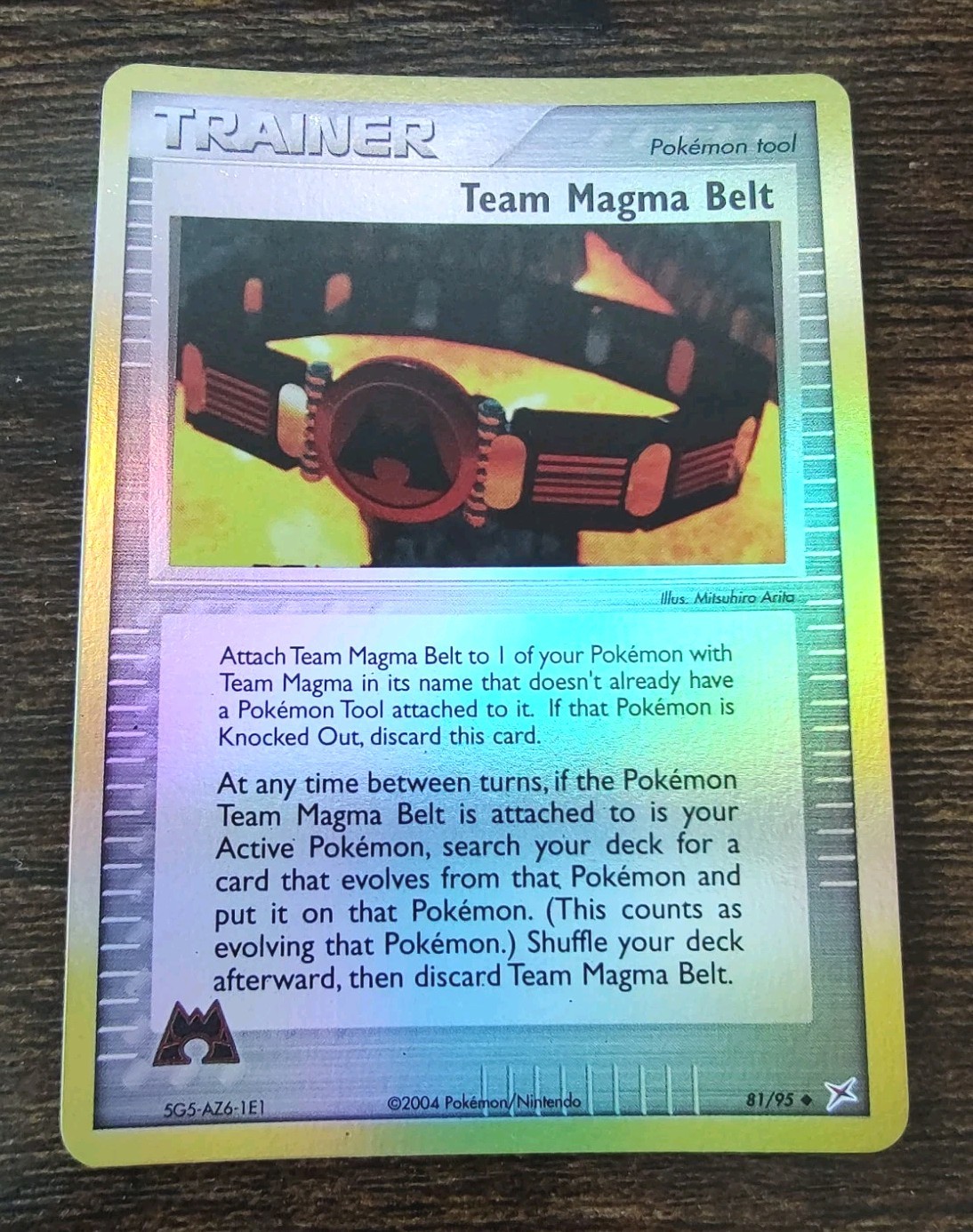Team Magma Belt 81/95 EX Magma Vs Aqua Reverse Holo Pokemon NM-M
