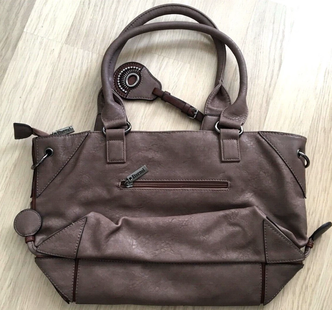 Sac Shopping ETERNEL E&L En Velours Noir - Très Bon état, épaule Femme