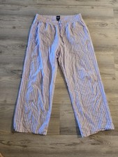 Gap Women  s M Striped Pajama Pants Lavander