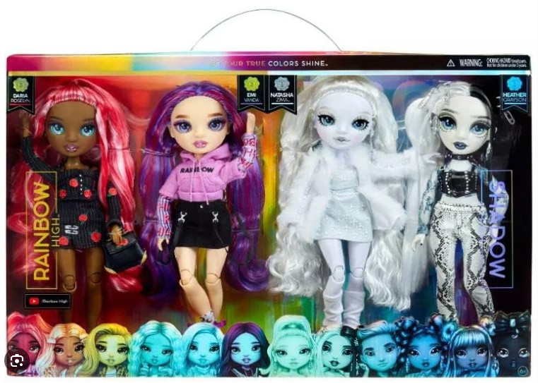 NEW Rainbow High Shadow High 4 Doll Gift Set Target Exclusive Discontinued NIB