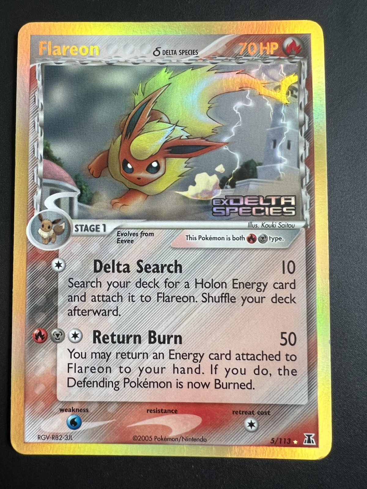 Flareon 2005 EX: Delta Species #005/113 Reverse Holo Price Guide