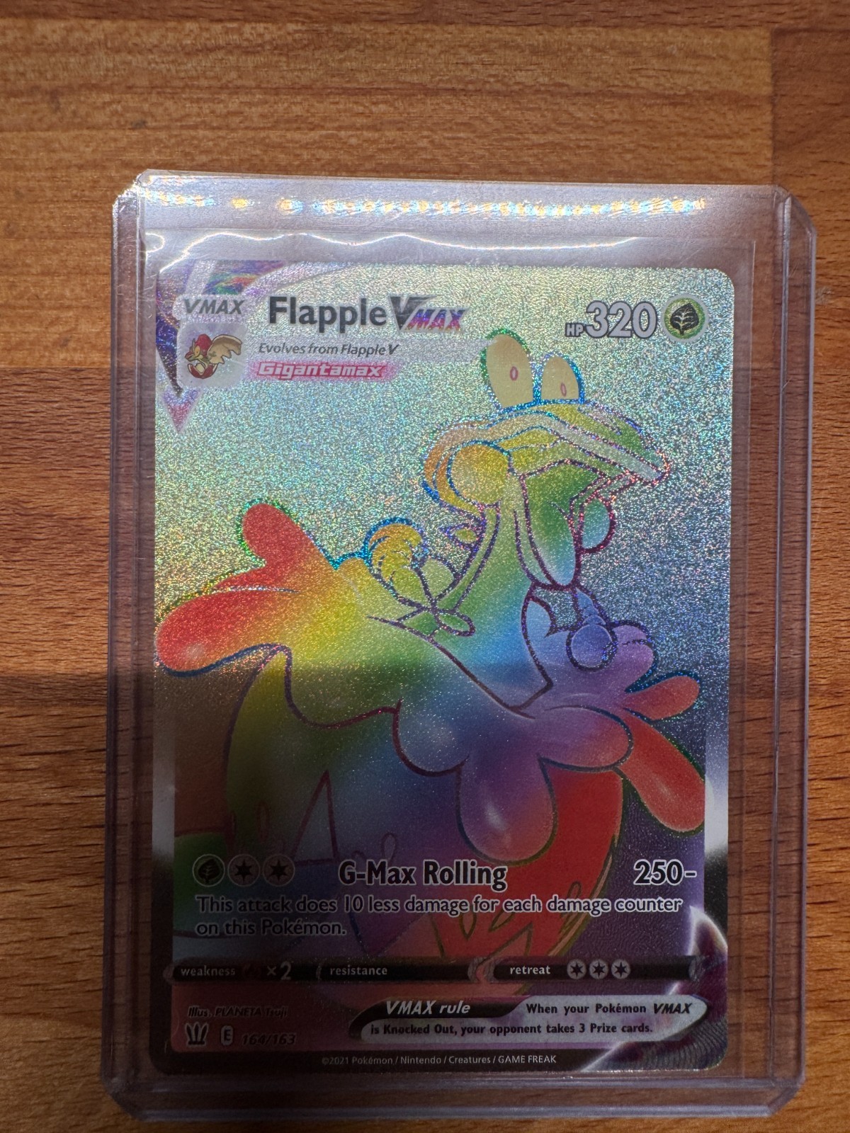 Flapple VMAX (Secret) Secret Rare SWSH05: Battle Styles 164/163 NM