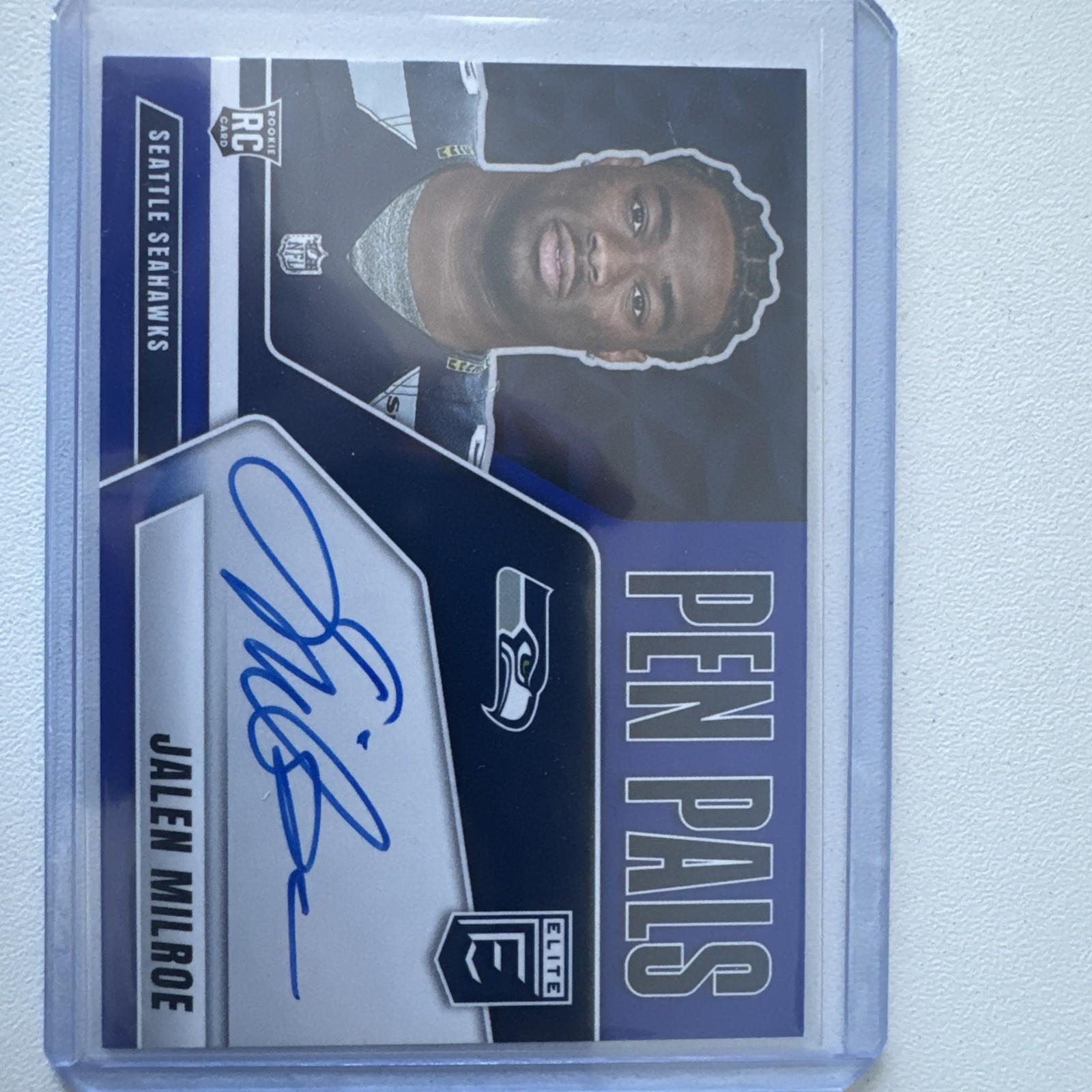 2025 Panini Donruss Elite Jalen Milroe Pen Pals Autograph BLUE INK #PP-JMI