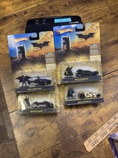 Hot Wheels Batman Begins Vehicle Lot 4 Batcopter, batCycle,2x Batmobile New 