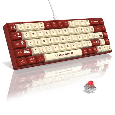 AK680 65% kabelgebundene HotswapMechanische GamingTastatur, 68 Tasten tragbar...