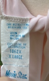 VTG  Movie Star 100% Nylon Pale Pink Half Slip Lace Hem Size XL Union Label USA