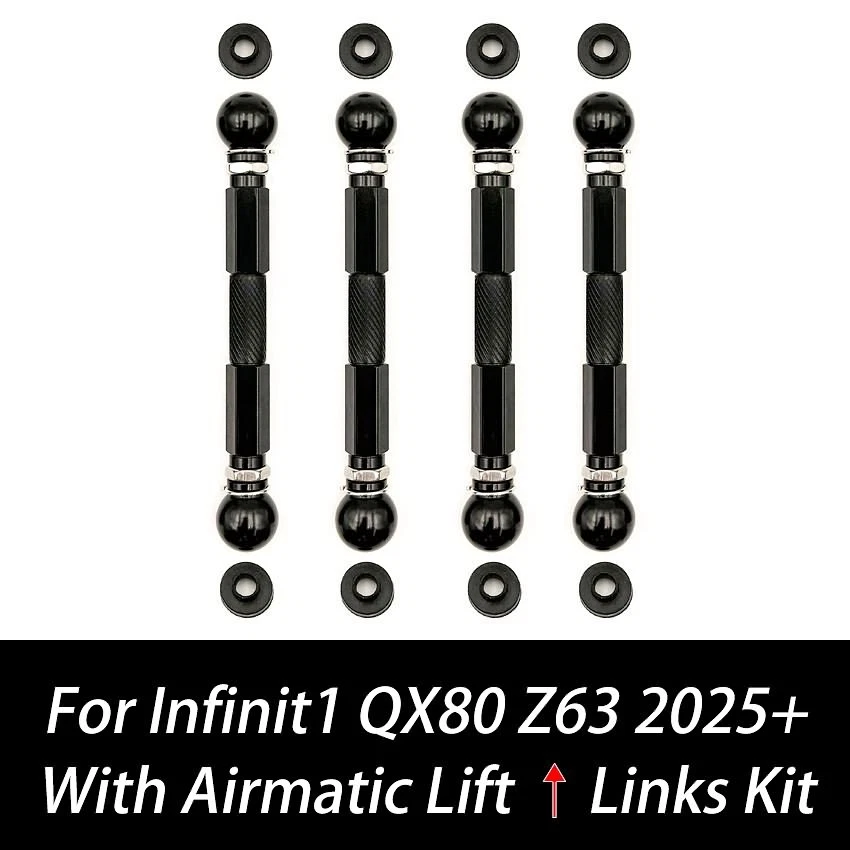 For 2025+ Infiniti QX80 Z63 Adjustable Air Suspension Lift Raise Links Kit Rods - Imagen 2 de 4